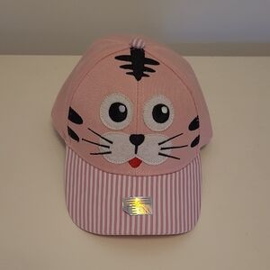 Kids Pink Tiger Face Cap